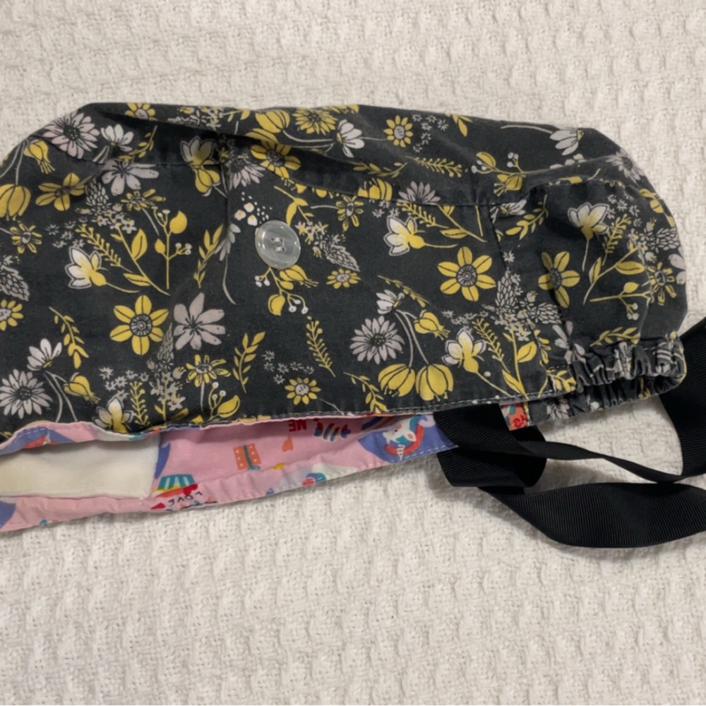 Floral Print Scrub Top